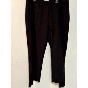 Nanette Lepore Dress Pants Womens 14 Black Stretch High Low Hem Straight Leg‎